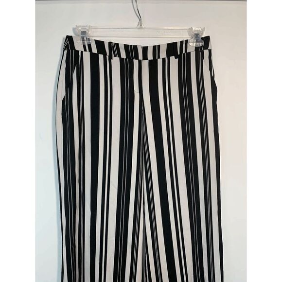 New York & Co Stretch Striped Wide Leg Trouser Pant - Picture 1 of 10